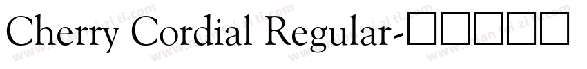 Cherry Cordial Regular字体转换